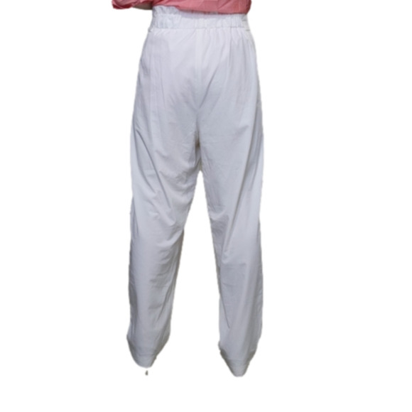 SIZE L (12-14 US) Cropped dress pant High waist White Pockets CALVIN KLEIN - Picture 4 of 15